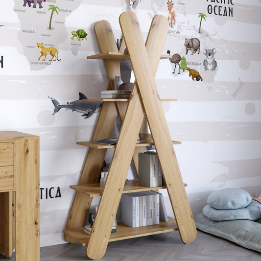 Стеллаж открытый с 5 полками LION Инди Дуб артизан (LION-041609)