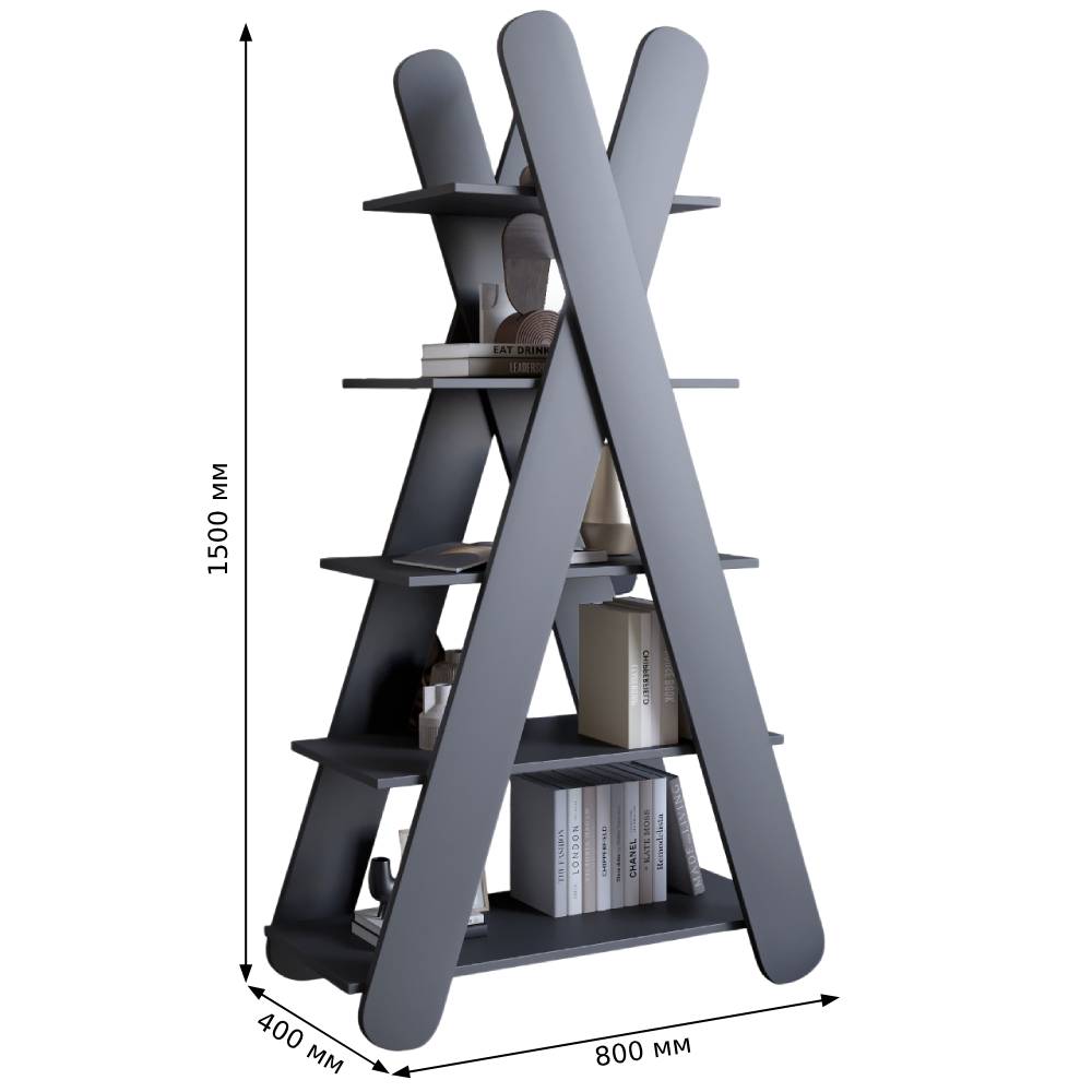 Стеллаж открытый с 5 полками LION Инди Дуб сонома (LION-041607)