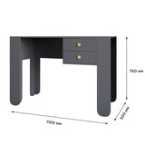 Письменный стол с 2-мя ящиками LION Инди Дуб Сонома (LION-041416)