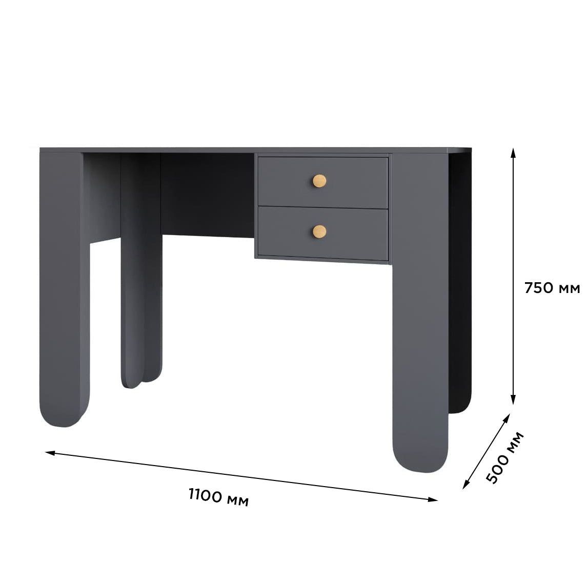 Письменный стол с 2-мя ящиками LION Инди Дуб Аппалачи (LION-041413)