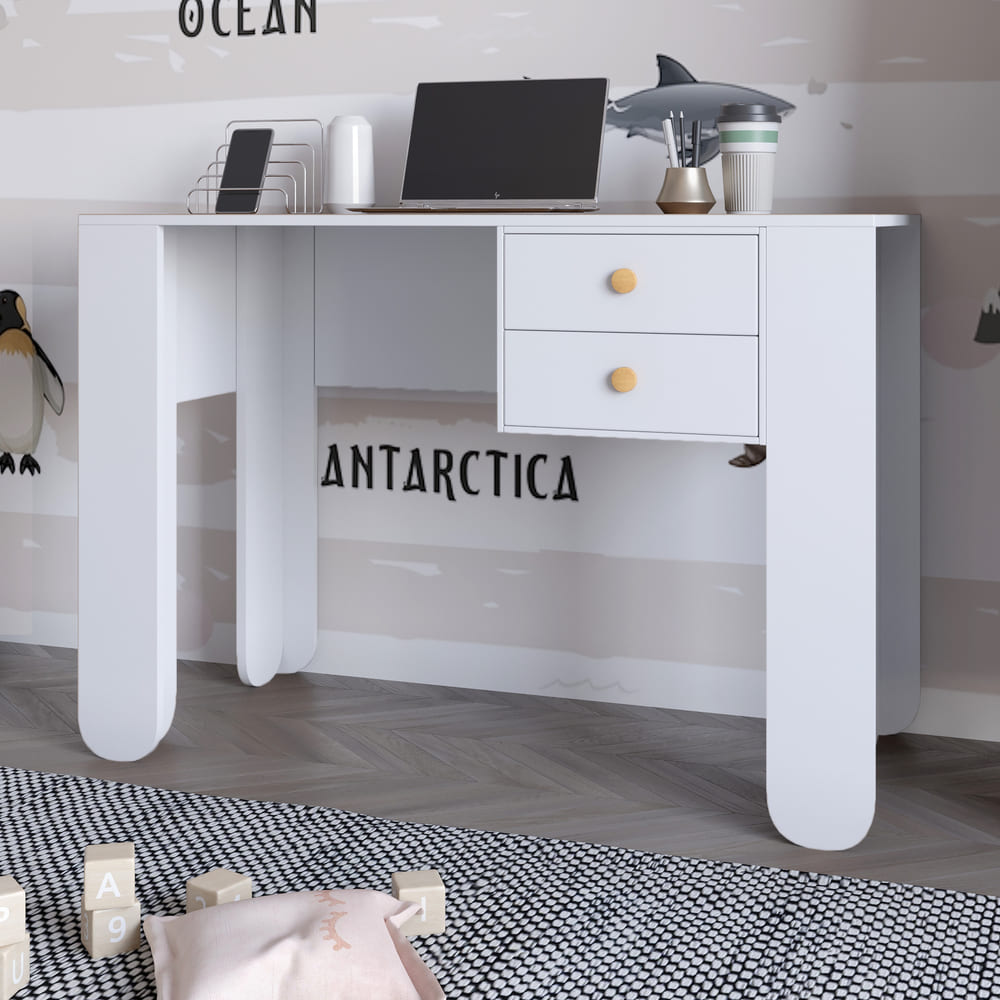 Письменный стол с 2-мя ящиками LION Инди Нимфея Альба (LION-041420)