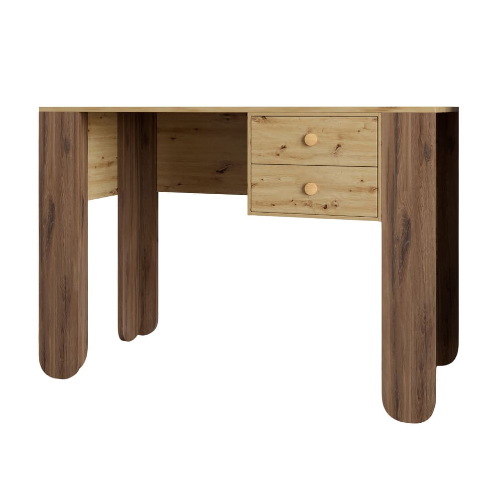 Письменный стол с 2-мя ящиками LION Инди Дуб Артизан/Дуб Ливорно (LION-041424)