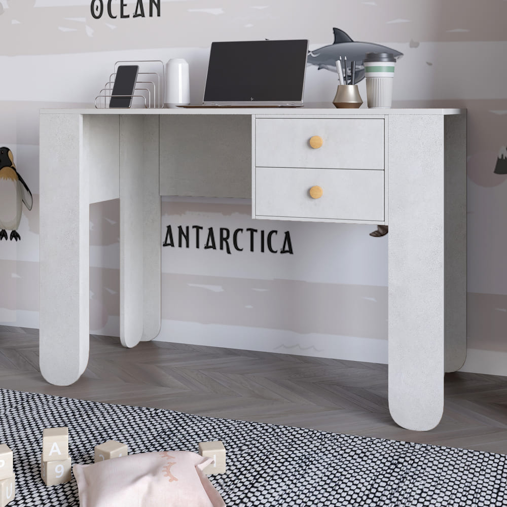 Письменный стол с 2-мя ящиками LION Инди Бетон Style (LION-041411)