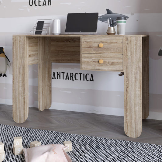 Письменный стол с 2-мя ящиками LION Инди Дуб Сонома трюфель (LION-041417)