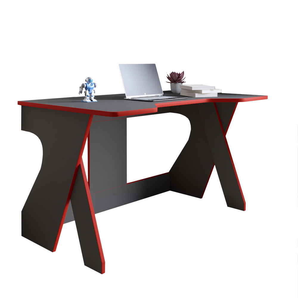 Стол геймерский LION Крид для компьютера и ноутбука 130х80х74,5 Антрацит/Красный (LION-041729)