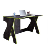 Стол геймерский LION Крид для компьютера и ноутбука 130х80х74,5 Бетон темный/Зеленый (LION-041732)