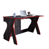 Стол геймерский LION Крид для компьютера и ноутбука 130х80х74,5 Бетон темный/Красный (LION-041731)