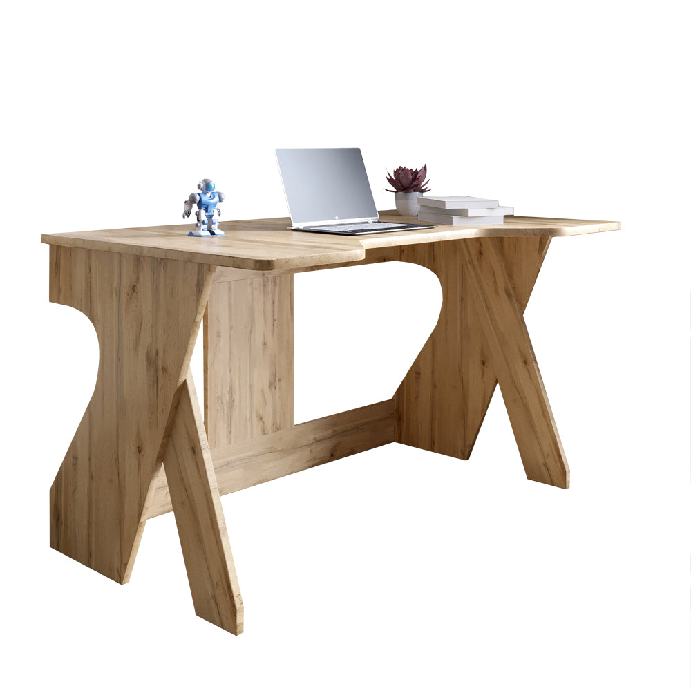 Стол геймерский LION Крид для компьютера и ноутбука 130х80х74,5 Дуб Аппалачи (LION-041719)