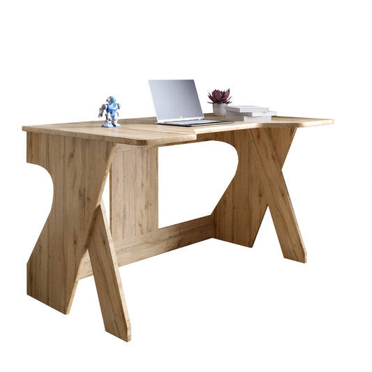 Стол геймерский LION Крид для компьютера и ноутбука 130х80х74,5 Дуб Аппалачи (LION-041719)