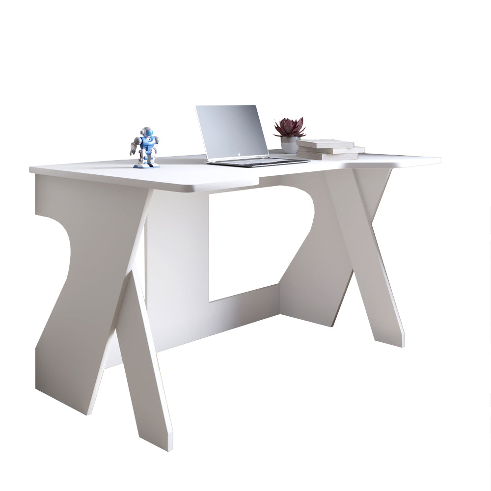 Стол геймерский LION Крид для компьютера и ноутбука 130х80х74,5 Нимфея Альба (белый) (LION-041725)