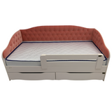 Кровать детская односпальная LION Л-9 с мягкой спинкой и выдвижными ящиками 190x90 см Дуб сонома трюфель/Лили-95 (LION-041492)