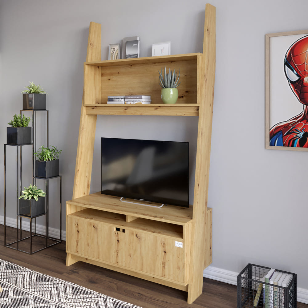 Модуль-2 с полкой для ТВ и тумбой LION Линк Дуб Артизан (LION-042086)