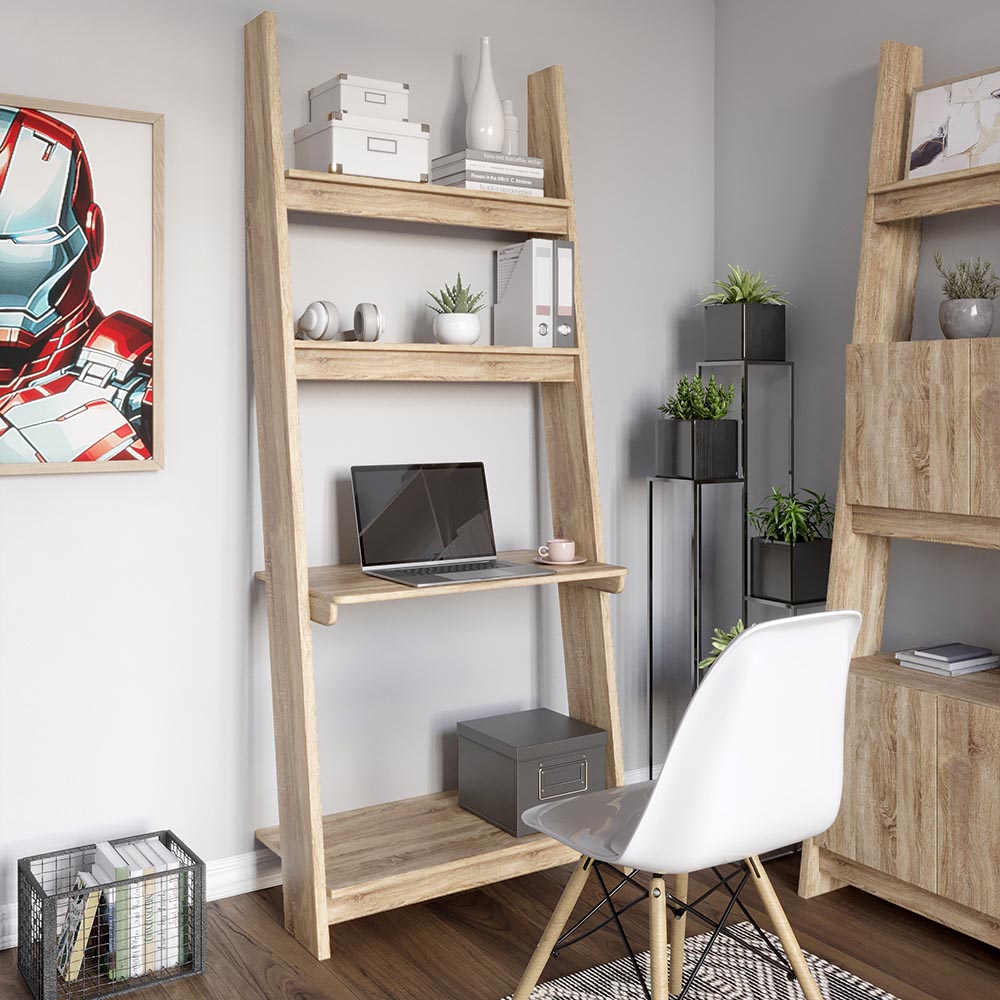 Модуль-3 со столом и полками LION Линк Дуб Сонома (LION-042105)