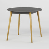 Стол круглый и 4 табурета обеденный комплект для кухни Маями-1 кромка ПВХ 0,45 мм Кашемир (LION-041221)