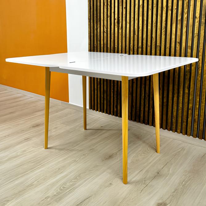 Деревянный раскладной обеденный стол LION Маями-3 Гранит серый 90х60/90х120 (LION-041265)