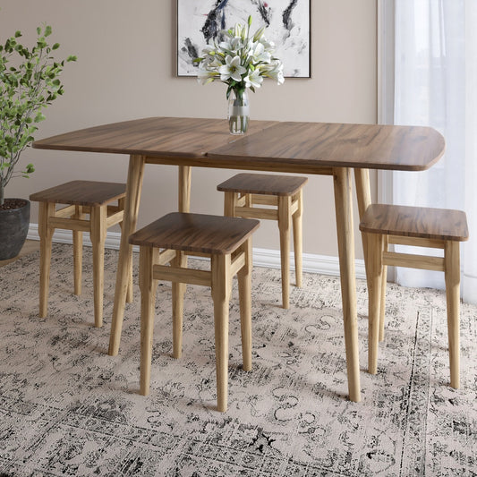 Деревянный раскладной обеденный стол LION Маями-3 Дуб ливорно 90х60/90х120 (LION-041268)