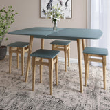 Деревянный раскладной обеденный стол LION Маями-3 Гранит серый 90х60/90х120 (LION-041265)