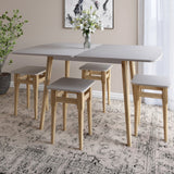 Деревянный раскладной обеденный стол LION Маями-3 Кашемир 90х60/90х120 (LION-041271)