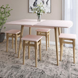 Деревянный раскладной обеденный стол LION Маями-3 Розовый 90х60/90х120 (LION-041273)