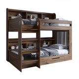 Детская двухъярусная кровать LION Майнкрафт 90х190 см с ящиком Дуб Ливорно (LION-041537)