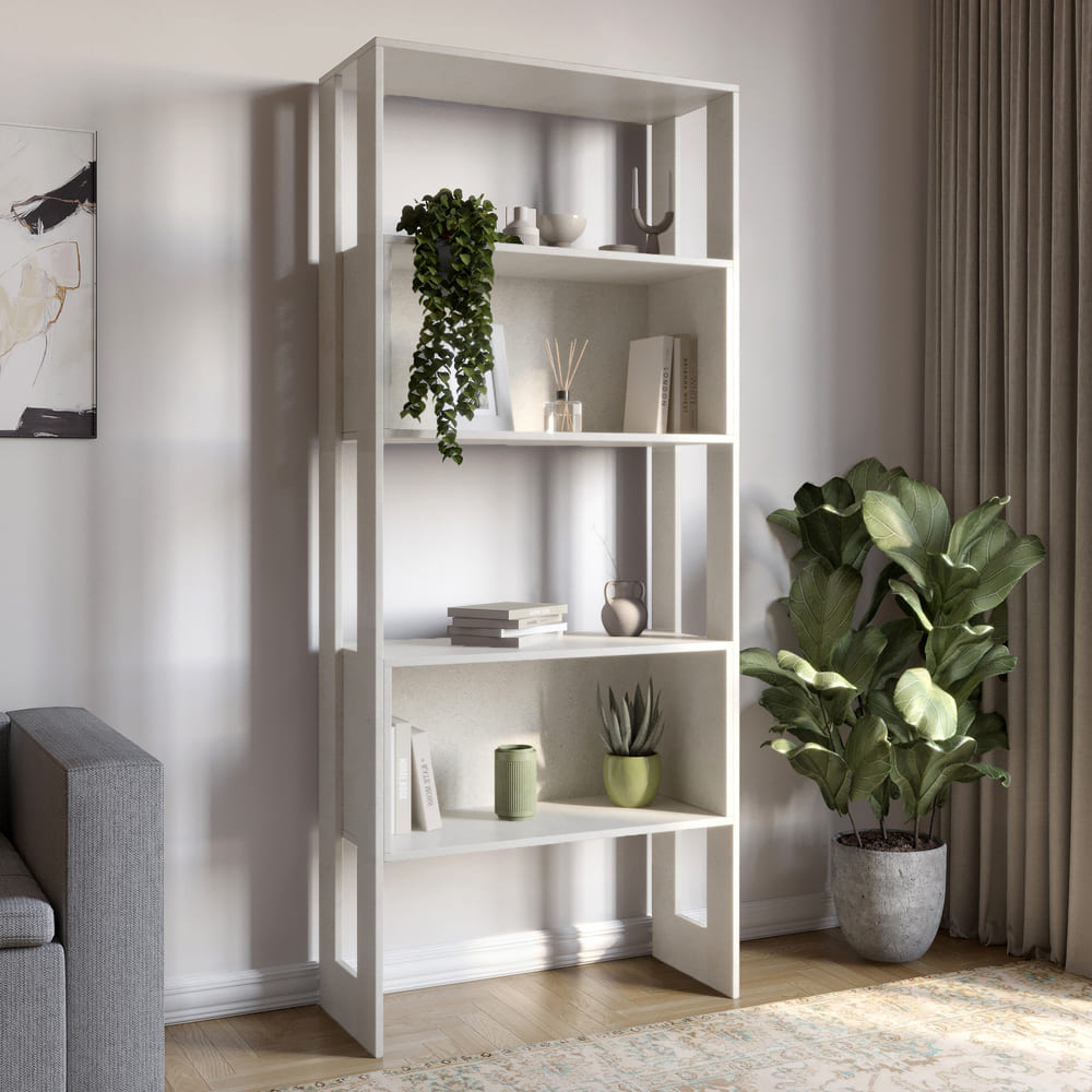 Модуль-6 стеллаж полки без фасадов LION Нобу Бетон Style (LION-042219)