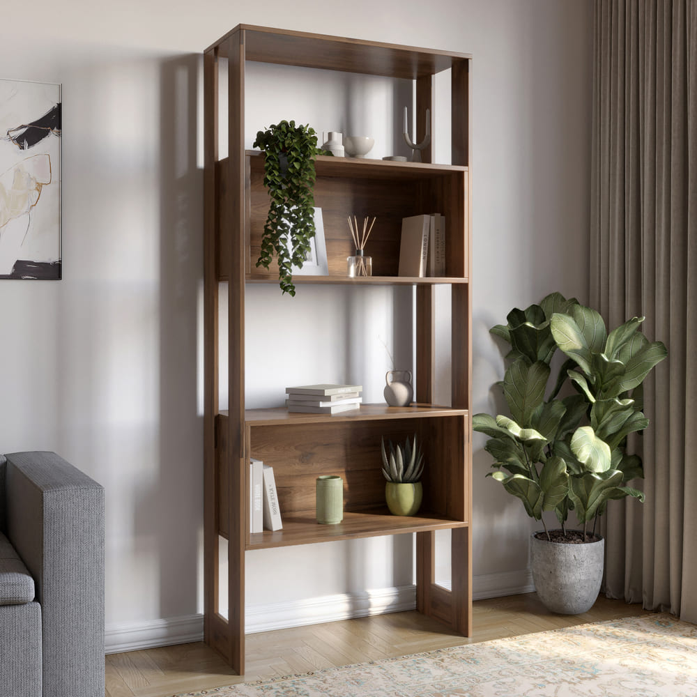 Модуль-6 стеллаж полки без фасадов LION Нобу Дуб Ливорно (LION-042223)