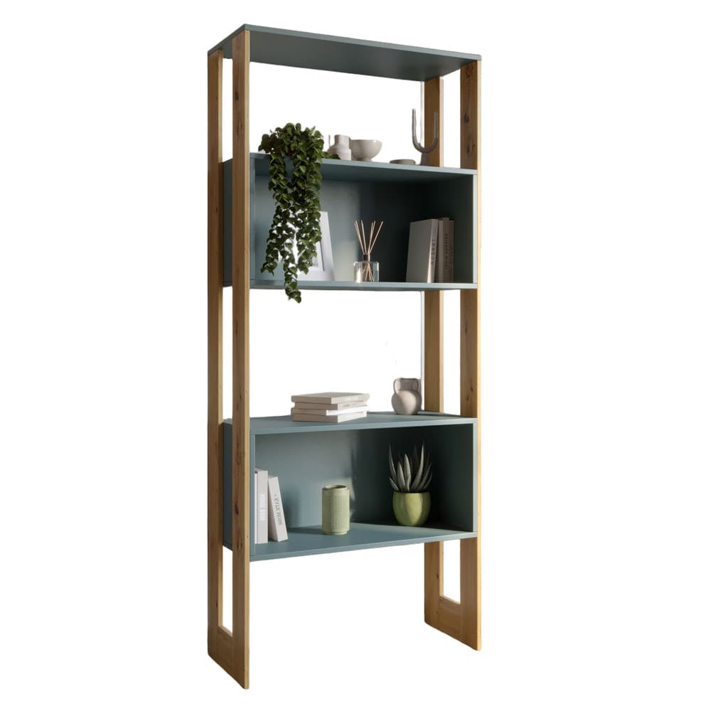 Модуль-6 стеллаж полки без фасадов LION Нобу Гранит серый/Дуб Артизан (LION-042233)