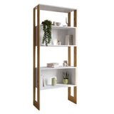 Модуль-6 стеллаж полки без фасадов LION Нобу Нимфея Альба/Дуб Артизан (LION-042234)