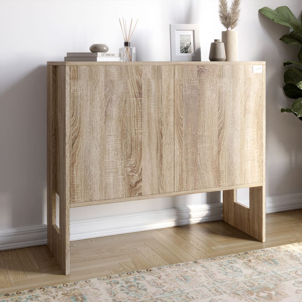 Комод-1 2-х дверный LION Нобу 90х34х80 см Дуб Сонома трюфель (LION-042265)