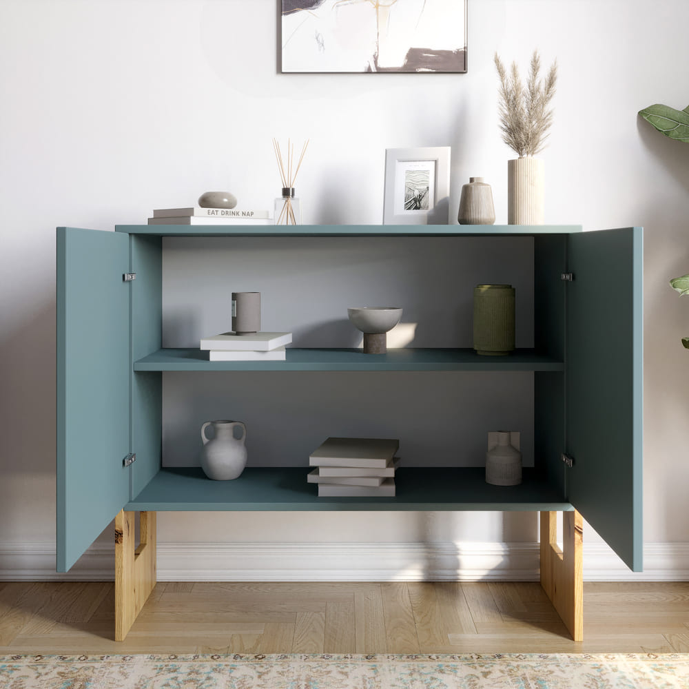 Комод-1 2-х дверный LION Нобу 90х34х80 см Самоа дымчатый (LION-042270)