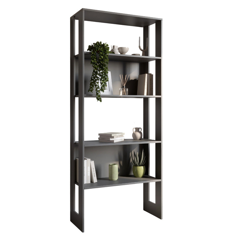 Модуль-1 стеллаж полки LION Нобу Антрацит (LION-042216)