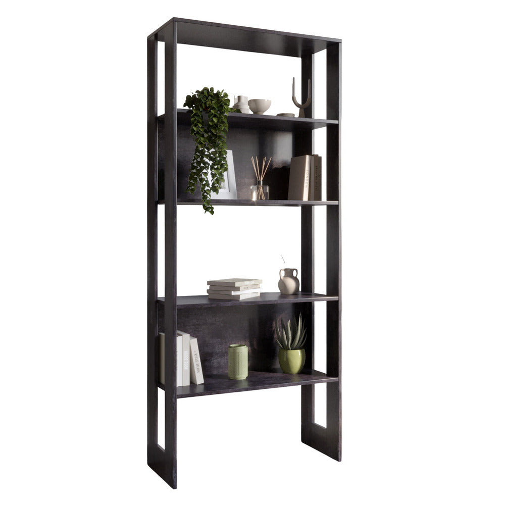 Модуль-1 стеллаж полки LION Нобу Бетон темный (LION-042386)