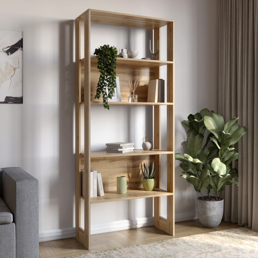 Модуль-1 стеллаж полки LION Нобу Дуб Аппалачи (LION-042387)