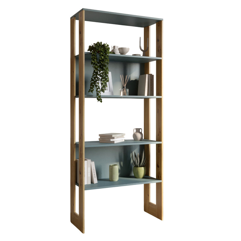 Модуль-1 стеллаж полки LION Нобу Нимфея Альба/Дуб Артизан (LION-042417)