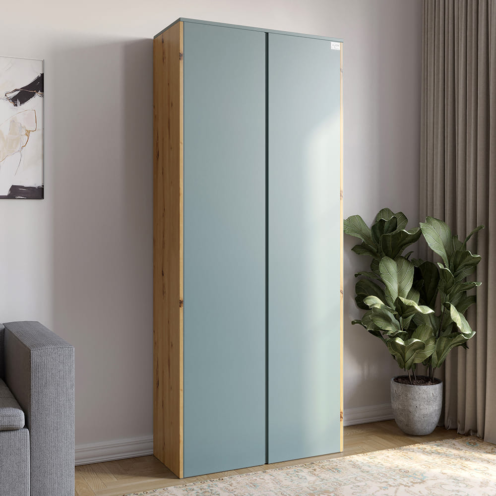 Модуль-3 шкаф распашной двухдверный LION Нобу Гранит серый/Дуб Артизан (LION-042407)