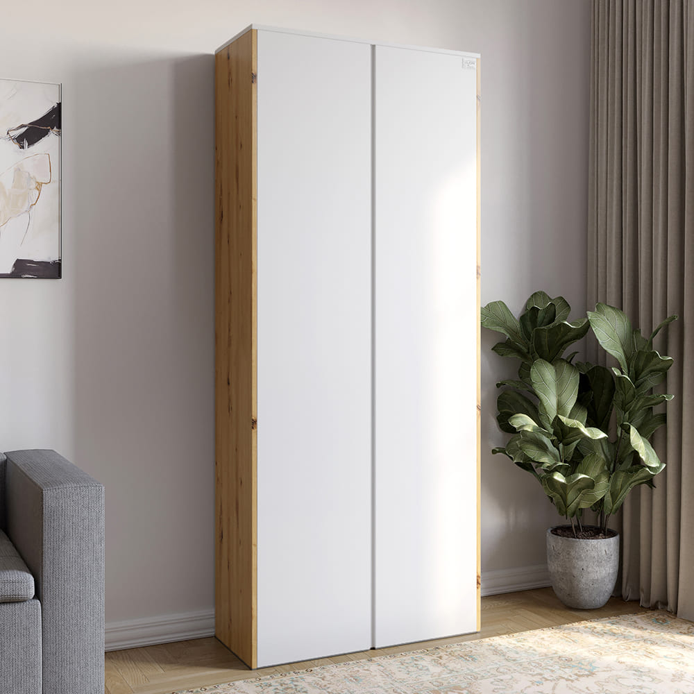 Модуль-3 шкаф распашной двухдверный LION Нобу Нимфея Альба/Дуб Артизан (LION-042408)