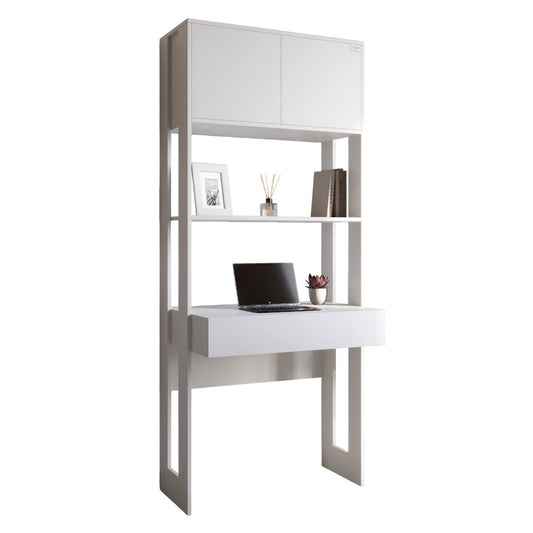 Модуль-2 стеллаж со столом и полками LION Нобу Нимфея Альба (LION-042448) ТОП