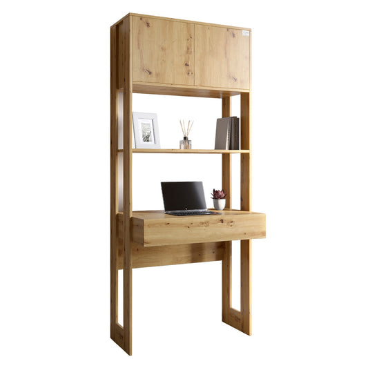 Модуль-2 стеллаж со столом и полками LION Нобу Дуб Артизан (LION-042424)