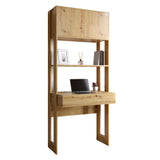 Модуль-2 стеллаж со столом и полками LION Нобу Дуб Артизан (LION-042424)