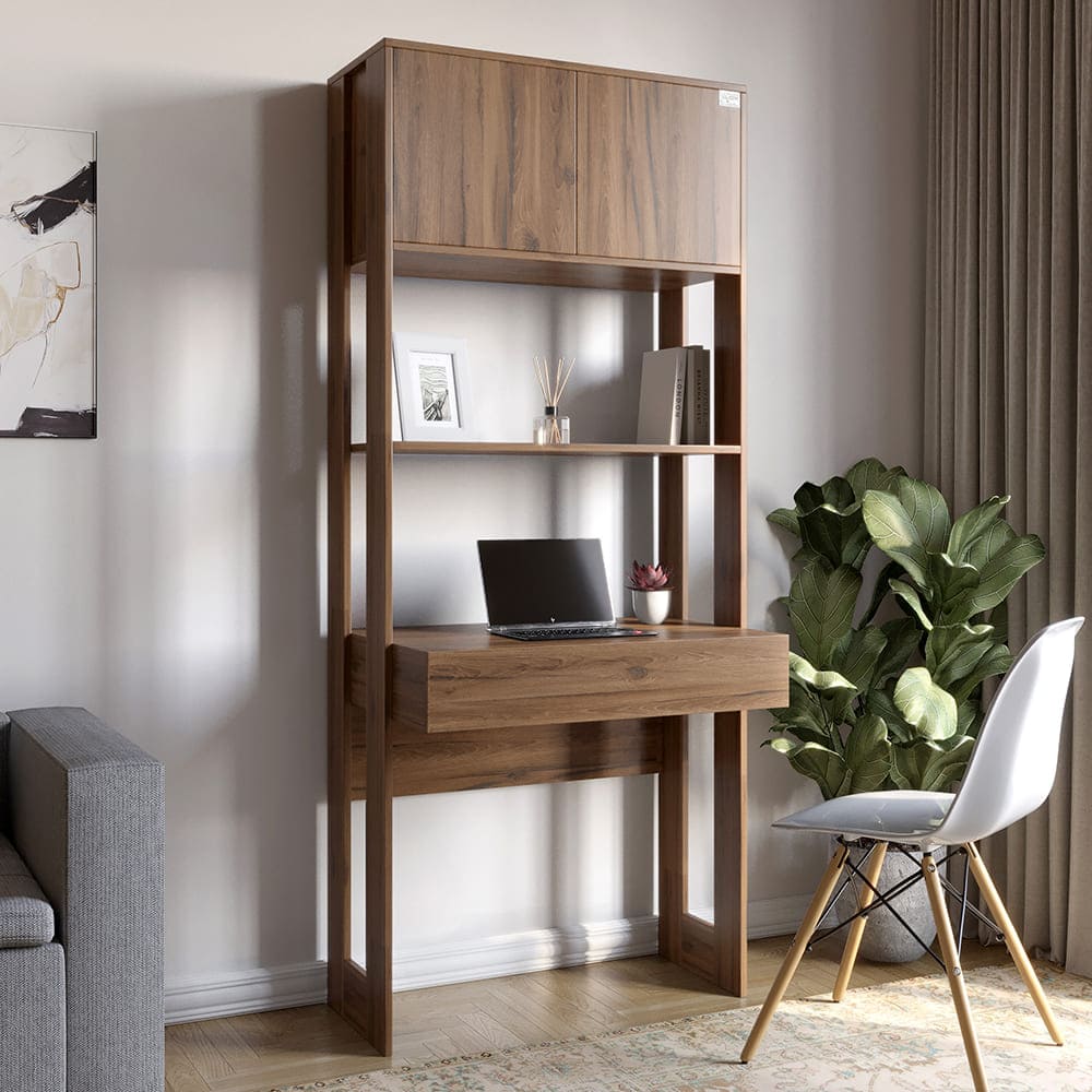 Модуль-2 стеллаж со столом и полками LION Нобу Дуб Ливорно (LION-042443)