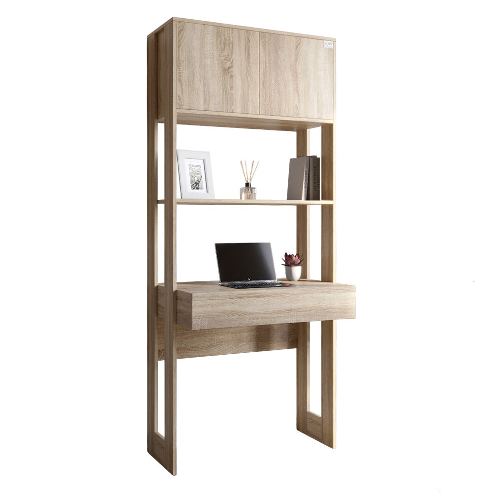 Модуль-2 стеллаж со столом и полками LION Нобу Дуб Сонома (LION-042444)