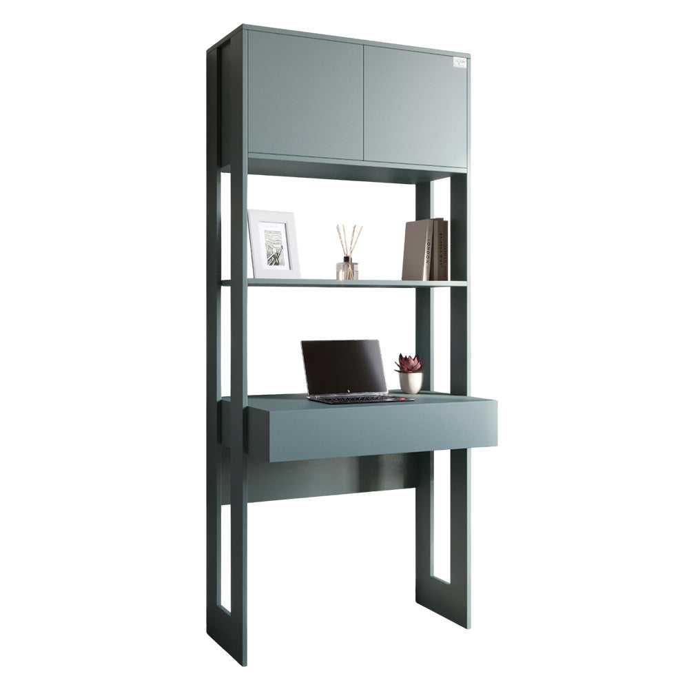 Модуль-2 стеллаж со столом и полками LION Нобу Гранит серый (LION-042446)