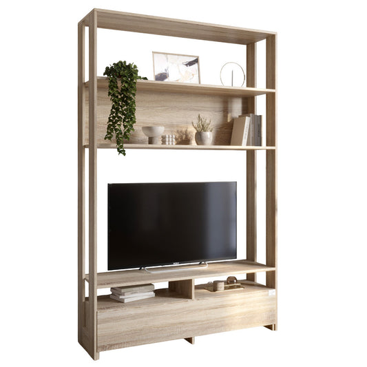 Модуль-4 стеллаж с полками и тумбой под ТВ LION Нобу Дуб Сонома (LION-042430)