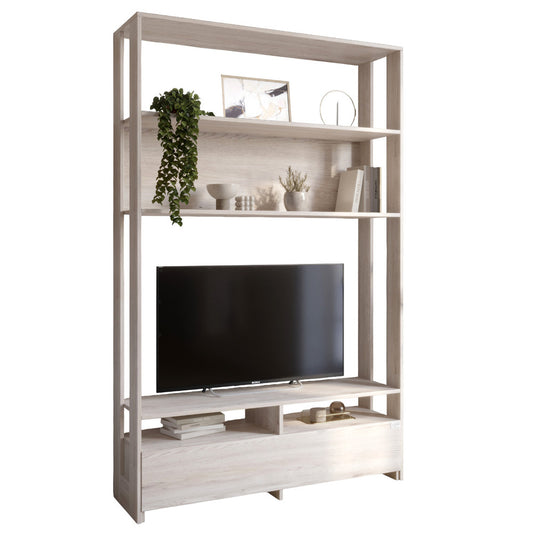 Модуль-4 стеллаж с полками и тумбой под ТВ LION Нобу Самоа дымчатый (LION-042436)