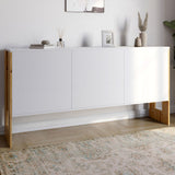 Комод-2 3-дверный LION Нобу 160х34х80 см Нимфея Альба/Дуб Артизан (LION-042382)