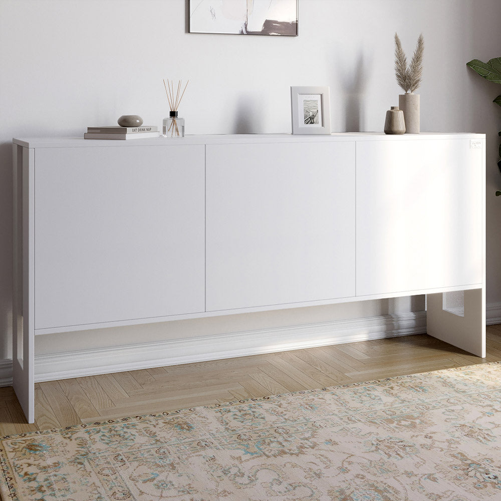 Комод-2 3-дверный LION Нобу 160х34х80 см Нимфея Альба (LION-042376)