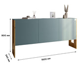 Комод-2 3-дверный LION Нобу 160х34х80 см Гранит серый/Дуб Артизан (LION-042381)