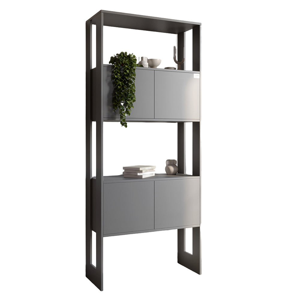 Модуль-5 стеллаж полки с фасадами LION Нобу Антрацит (LION-042239)