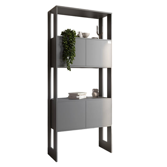 Модуль-5 стеллаж полки с фасадами LION Нобу Антрацит (LION-042239)