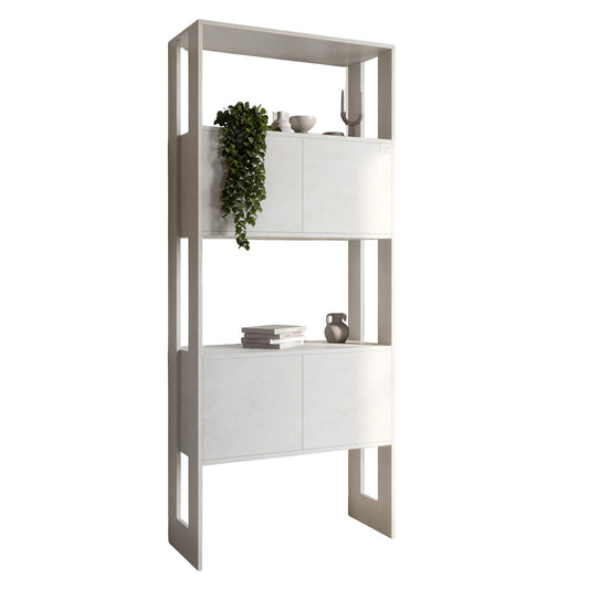 Модуль-5 стеллаж полки с фасадами LION Нобу Бетон Style (LION-042240)